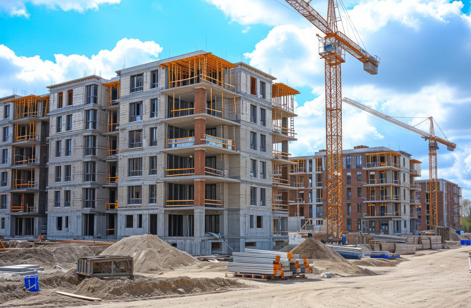 construction of new apartment buildings.